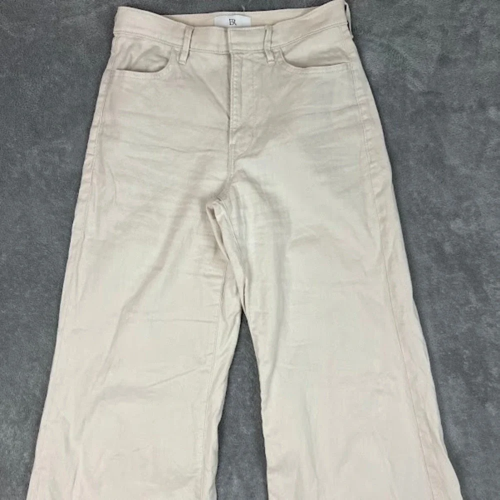 Banana Republic Wide Leg Linen Blend Pants Womens 25 Cream Corpcore Career